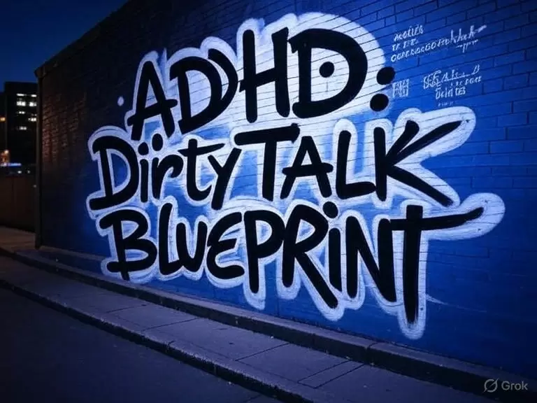 a blue wall with black text