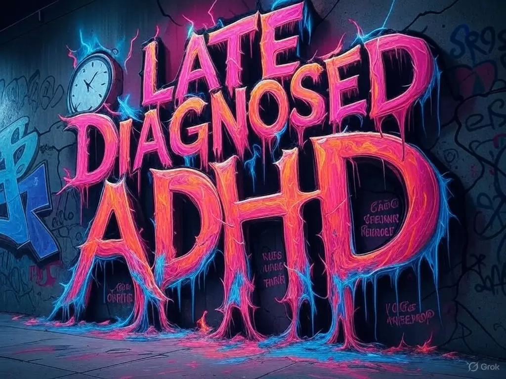 a neon sign with blue and pink letters