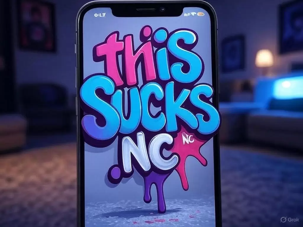 a phone with a cartoon on the screen