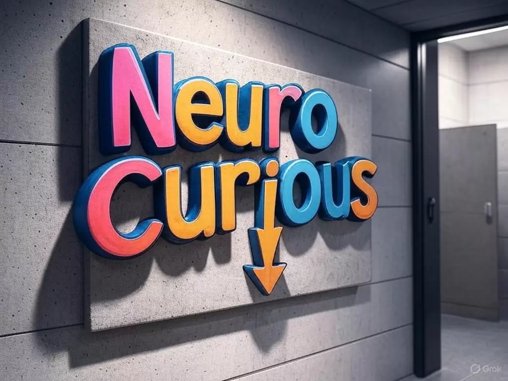 a sign on a wall not broken you are just neurocurious and horny