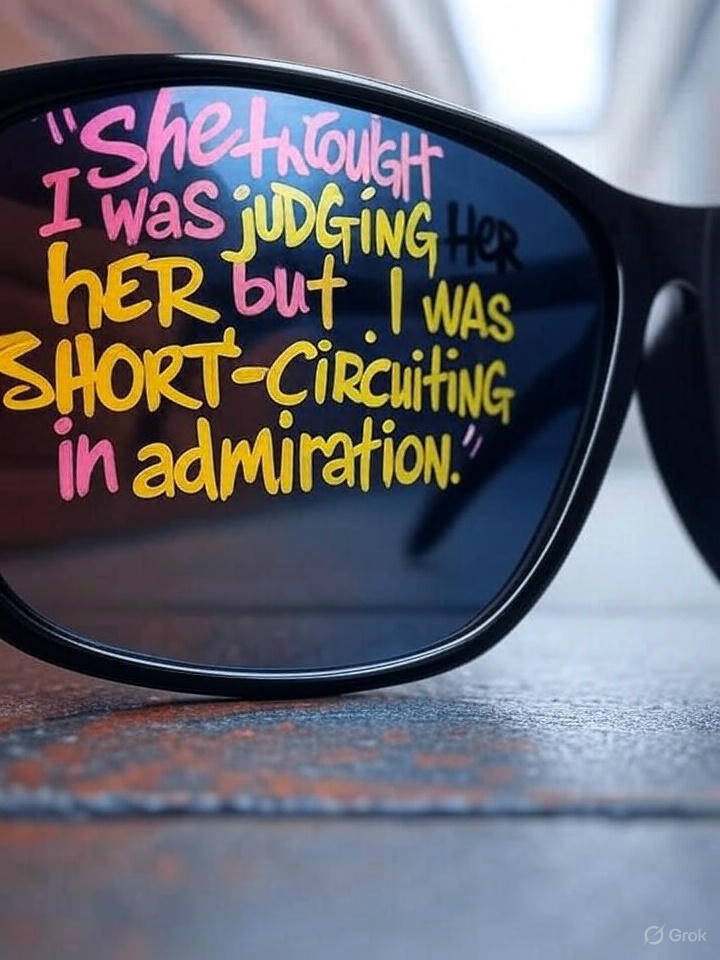 ""She thought I was judging her but I was short-circuiting in admiration."orgasm without objectification