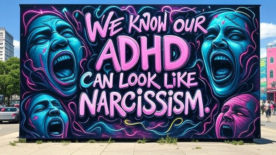 "ADHD or narcissism" graffiti—emotional shutdown quote image